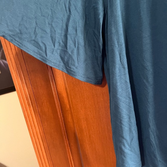 Loft Outlet Rich Blue Tie Detail Top Size Medium NWT - Picture 3 of 5